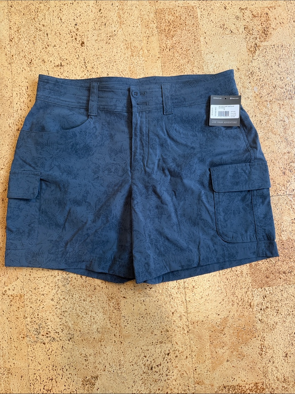 Eddie Bauer Slate Blue Printed Cargo Shorts